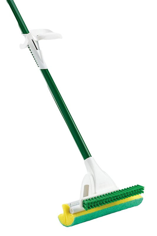 Libman 2010 Roller Mop, 51 in OAL, Microfiber/Synthetic Mop Head, Steel Handle