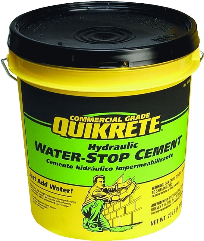 Quikrete 1126-20 Hydraulic Cement, Gray, Solid, 20 lb Pail