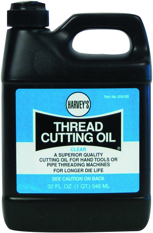 Harvey 016100 Thread Cutting Oil, 1 qt Bottle, Clear