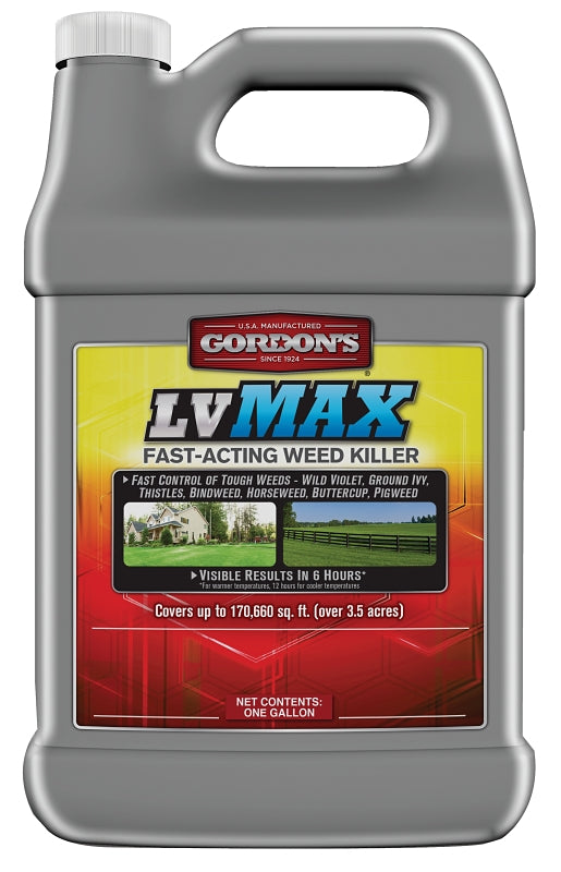 Gordon's LV MAX 8831072 Fast-Acting Weed Killer, Liquid, Pump-Up Sprayer, Tow-Behind Sprayer Application, 1 gal