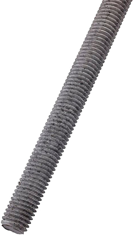 National Hardware N825-004 Threaded Rod, 72 in L, A Grade, Steel, Galvanized, UNC Thread