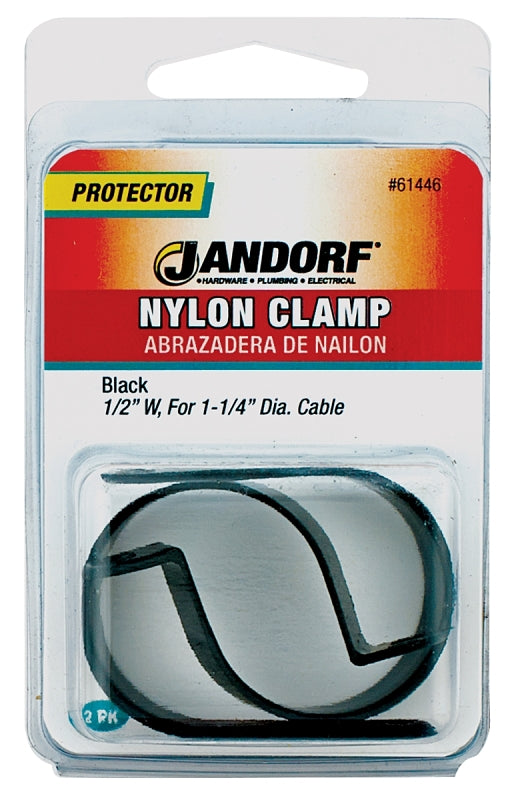 Jandorf 61446 Cable Clamp, Nylon, Black