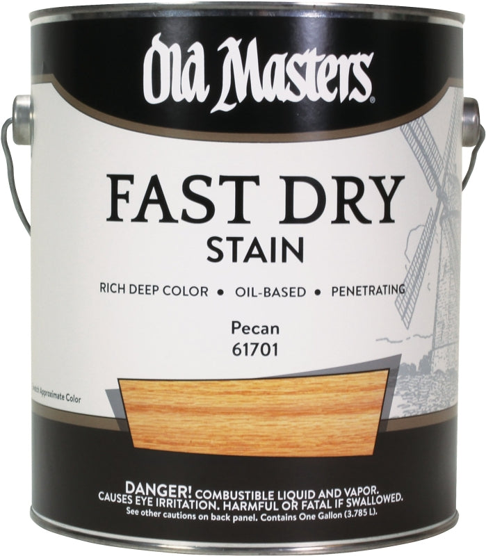 Old Masters 61701 Fast Dry Stain, Pecan, Liquid, 1 gal