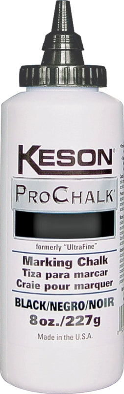 Keson 8BLACK Marking Chalk Refill, Black