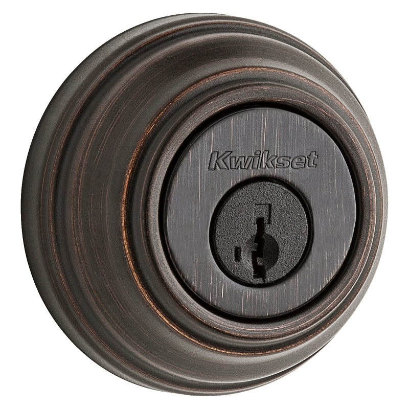 Kwikset 98511PSMTCP Deadbolt, 1 Grade, Keyed Alike Key, Steel, Venetian Bronze, 2-3/8 x 2-3/4 in Backset, KW1, K4 Keyway