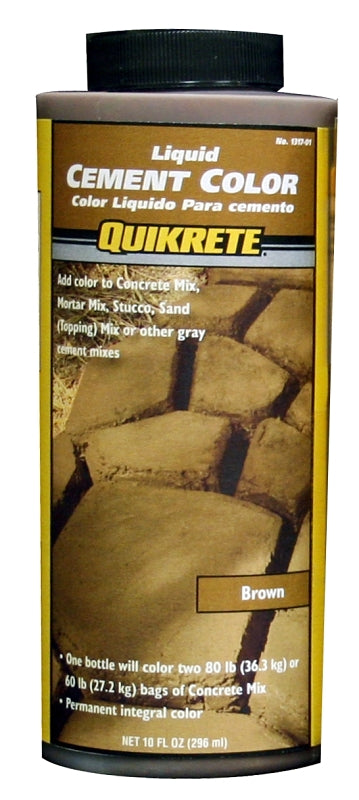 Quikrete 131701 Cement Colorant, Brown, Liquid, 10 oz Bottle