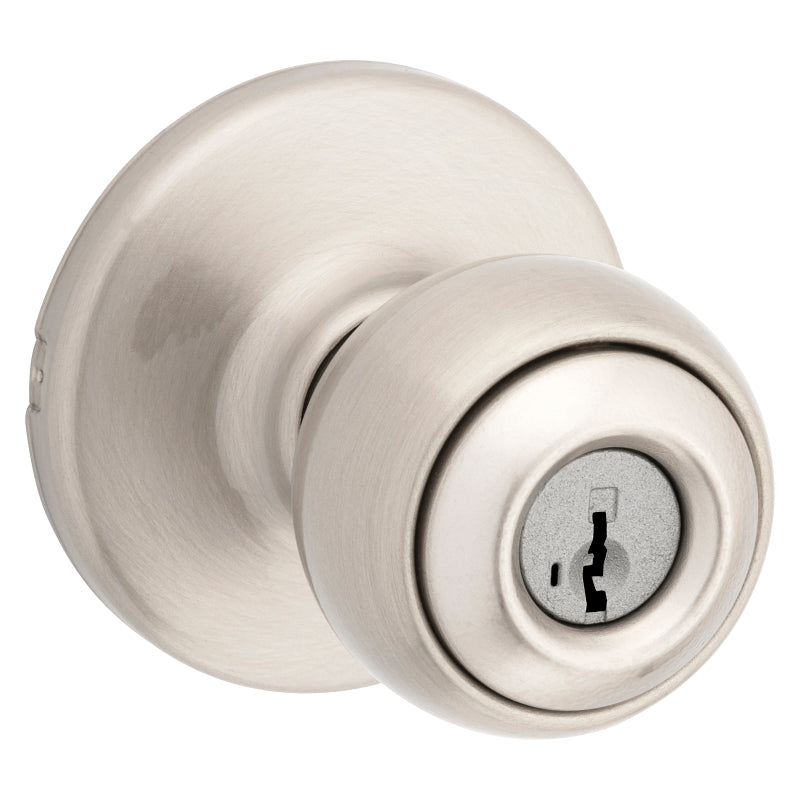 Kwikset 400P156ALRCSK3BX Keyed Entry Knob, Satin Nickel