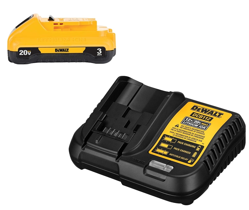 DEWALT DCB230C Power Tool Battery Kit, 20 V Input, 3 Ah, 1-Battery, Battery Included: Yes