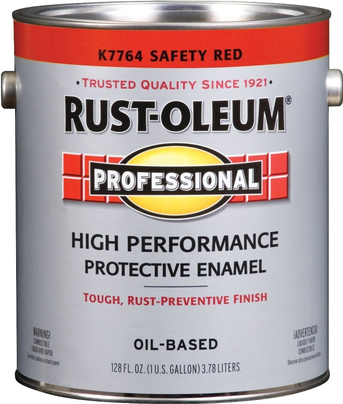 RUST-OLEUM PROFESSIONAL K7764402 Enamel, Gloss, Safety Red, 1 gal Can