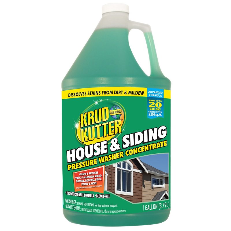 Krud Kutter Advanced Formula 385464 House and Siding Pressure Washer Concentrate, Liquid, 1 gal Bottle