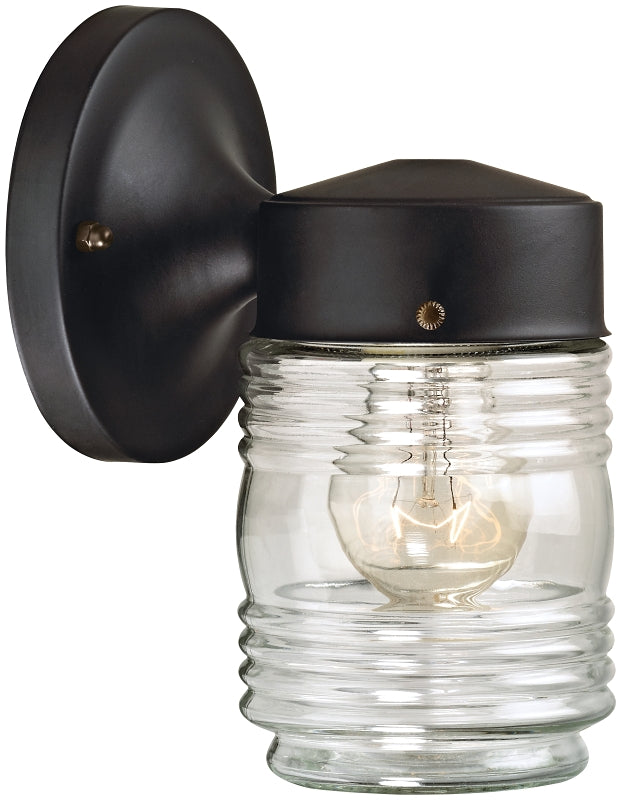 Boston Harbor Outdoor Wall Lantern, 120 V, 60 W, A19 or CFL Lamp, Steel Fixture, Black, Black Fixture