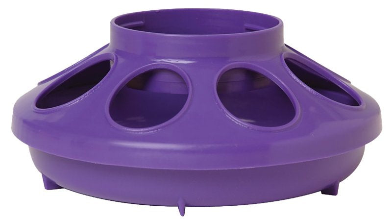 Little Giant 806PURPLE Feeder Base, 1 qt Capacity, 8-Opening, Polypropylene, Purple