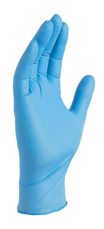 Libman 1328 Disposable Gloves, One-Size, Nitrile, Powder-Free, Blue