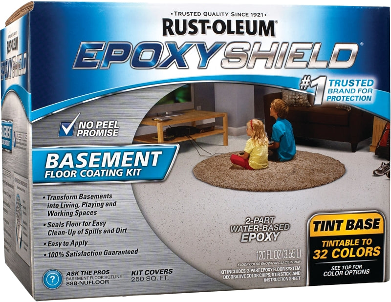 Rust-Oleum 225446 Basement Floor Coating Kit, Tint Base, Liquid