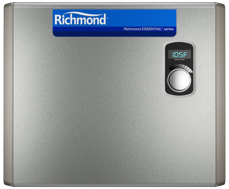 Richmond Essential Series RMTEX-36 Tankless Electric Water Heater, 150 A, 240 V, 36 kW, 99.8 % Energy Efficiency