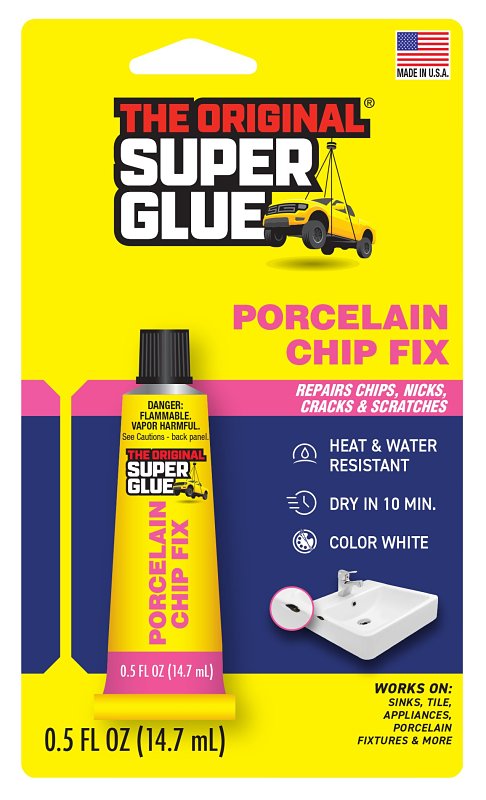 The Original Super Glue 19061 Chip Fix, Liquid, Characteristic, White, 0.5 fl-oz, Tube