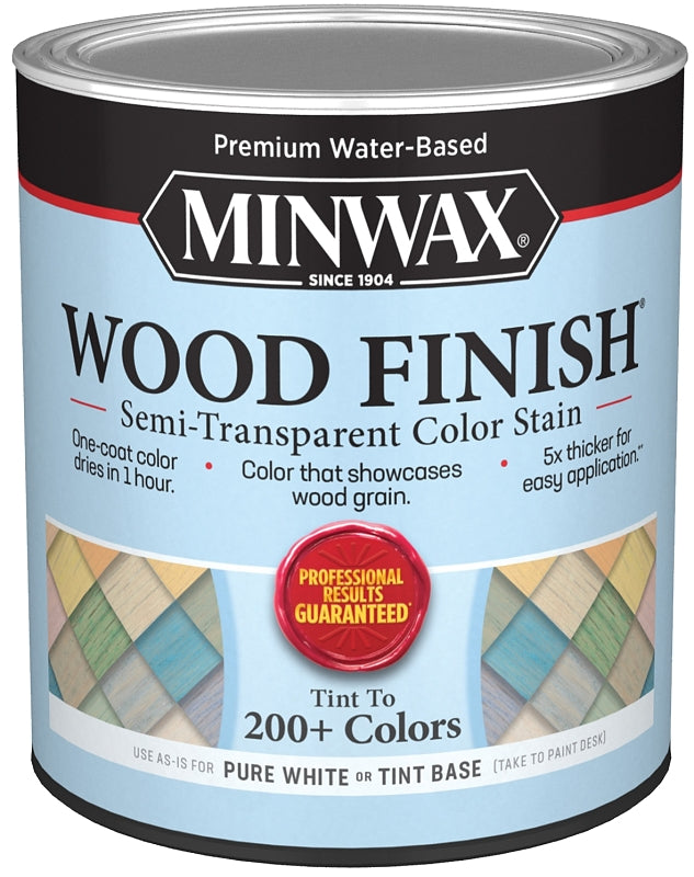 Minwax 117100000 Wood Stain, Semi-Transparent, White Tint, Liquid, 32 fl-oz