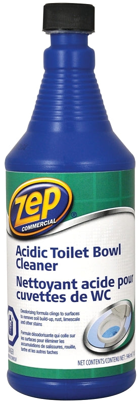 Zep CAATB32 Toilet Bowl Cleaner, 32 oz Bottle, Liquid, Pine, Blue