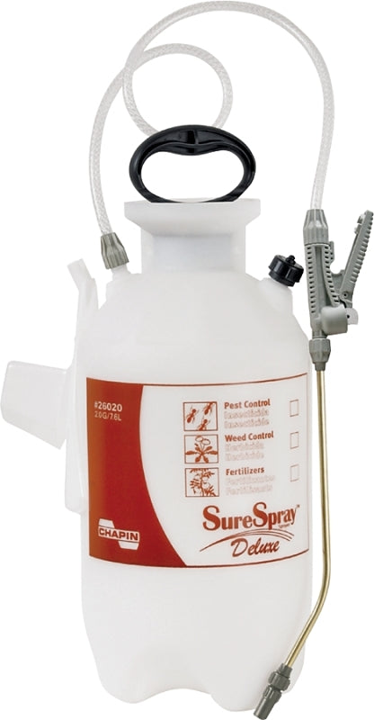 CHAPIN SureSpray 26020 Compression Sprayer, 2 gal Tank, Poly Tank, 34 in L Hose