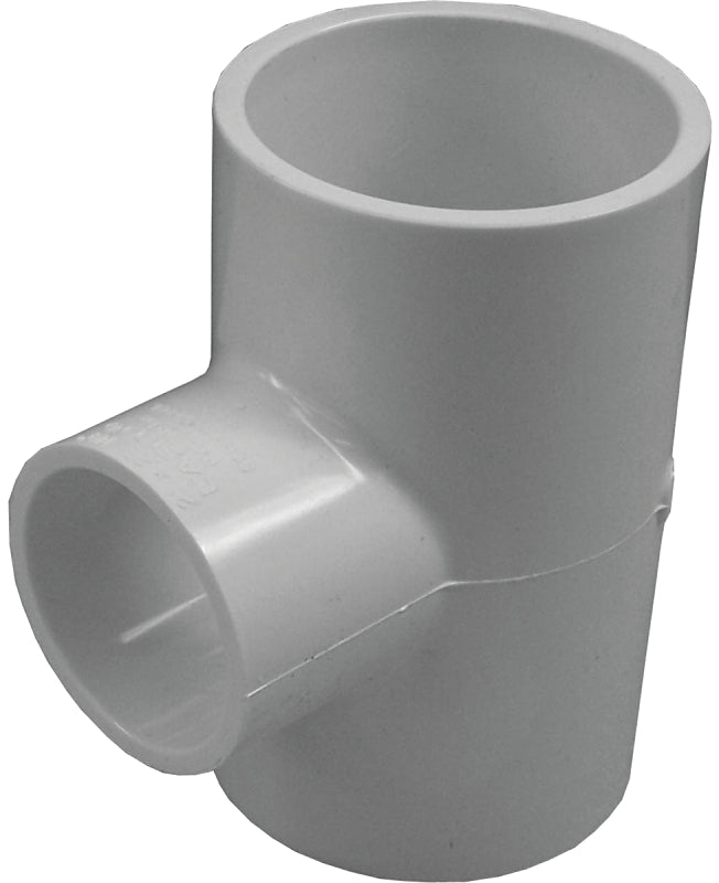 IPEX 435803 Pipe Tee, 1-1/2 x 1-1/4 in, Socket, PVC, White, SCH 40 Schedule, 150 psi Pressure