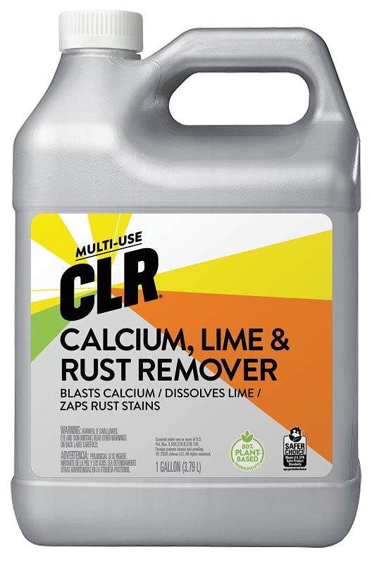 CLR CL-4 Calcium/Lime/Rust Cleaner, 1 gal, Liquid, Slightly Acidic, Lime Green