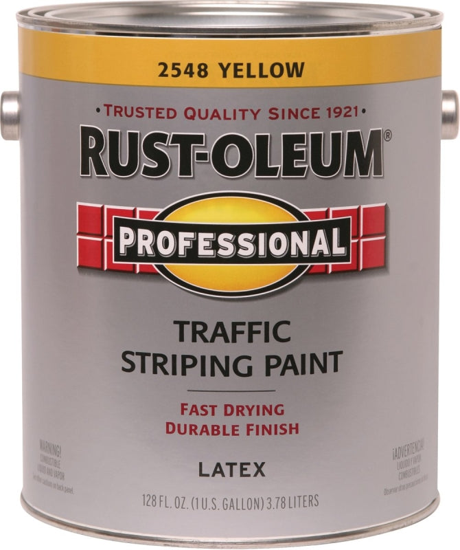 Rust-Oleum 2548402 Inverted Marking Spray Paint, Flat, Traffic Yellow, 1 gal, Pail