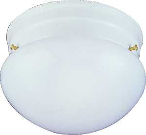 Boston Harbor Single Light Round Ceiling Fixture, 120 V, 60 W, 1-Lamp, A19 or CFL Lamp, White Fixture