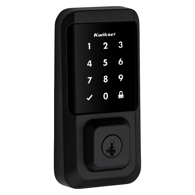 Kwikset Halo Series 939 WIFI TSCR 514 Electronic Deadbolt, Matte Black, Residential, AAA Grade, Zinc, Keypad Included