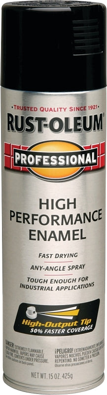 Rust-Oleum 7579838 Enamel Spray Paint, Gloss, Black, 15 oz, Can