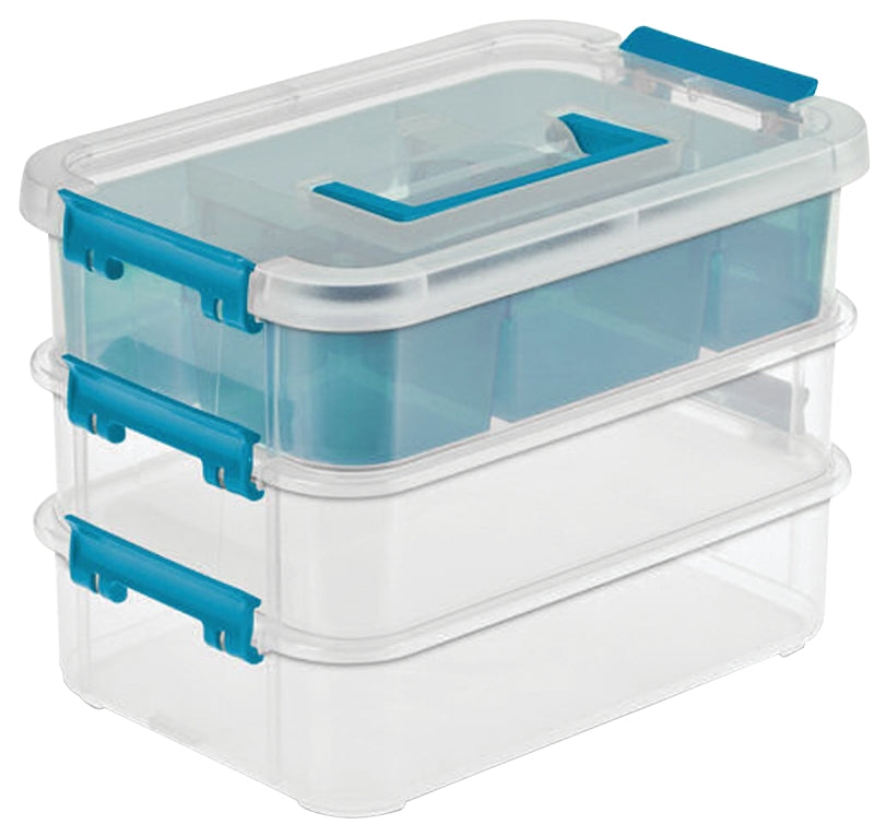 Sterilite 14138606 Tray Organizer, Clear, 10-5/8 in L, 7-1/4 in W, 7-3/4 in H