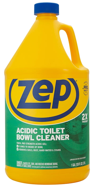 Zep ZUATB128 Toilet Bowl Cleaner, 1 gal, Liquid, Fresh Wintergreen, Mint, Blue