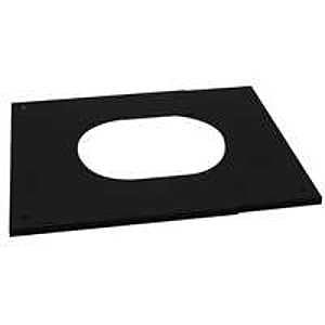 Selkirk 207512 Adjustable Pitch Ceiling Plate, 7 in Pipe, Black, Matte