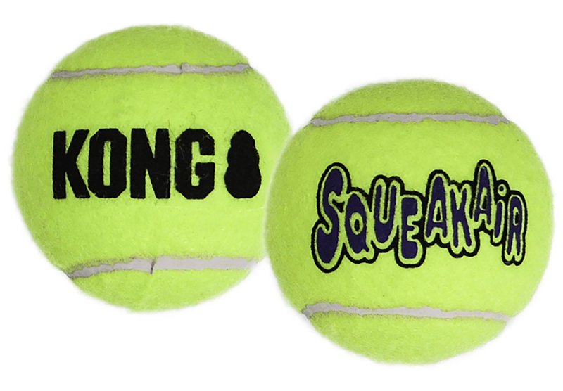 Kong SqueakAir AST1 Dog Toy, L, Squeaker, Ball, Yellow, 2/PK