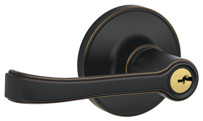 Schlage J Series J54 TOR 716 Entry Lever, Mechanical Lock, Aged Bronze, Metal, Residential, 3 Grade