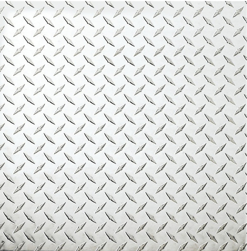 Stanley Hardware 4220BC Series N316-356 Tread Plate, 24 in W, 24 in L, Diamond Tread, Aluminum, Polished