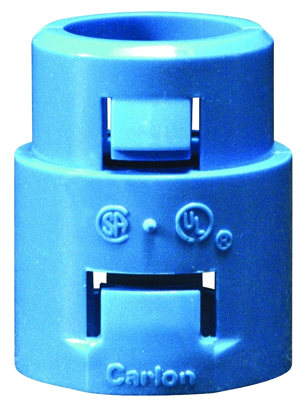 Carlon A253D-CAR Terminal Adapter, 1/2 in, 1.4 in L, PVC, Blue