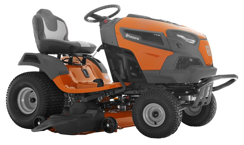 Husqvarna 960430342 Riding Lawn Mower, 22 hp, 46 in W Cutting, 16 in Turning Radius, Ergonomic Steering