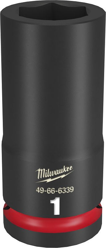 Milwaukee SHOCKWAVE Impact Duty Series 49-66-6342 Deep Impact Socket, 1-3/16 in Socket, 3/4 in Drive, Square Drive