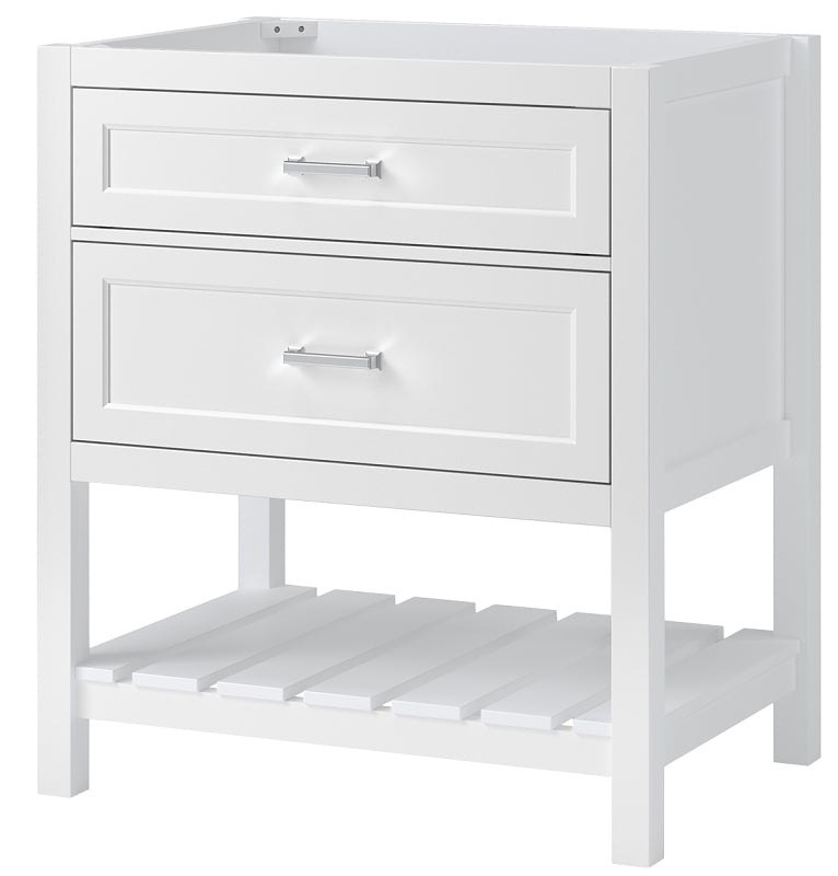 Craft + Main Lawson Series LSWV3022D Vanity Cabinet, 30 in W Cabinet, 21-1/2 in D Cabinet, 34 in H Cabinet, Wood, White
