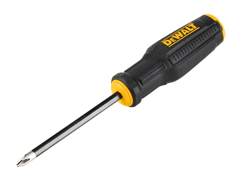 DeWALT DWHT65001 Screwdriver, #2 Drive, Phillips Drive, 8.35 in OAL, 4 in L Shank, Bi-Material Handle