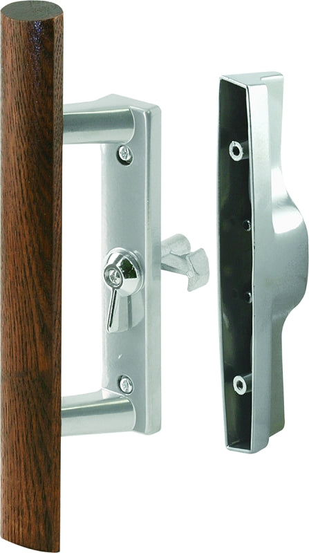 Prime-Line C 1018 Handle Set, Aluminum, Aluminum, 1 in Thick Door