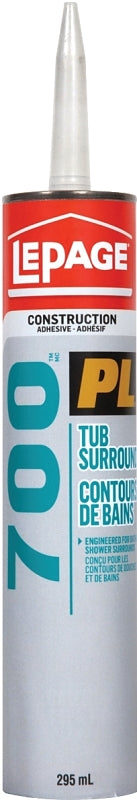 LePage 2954618 Tub Surround Adhesive, Tan, 266 mL Cartridge