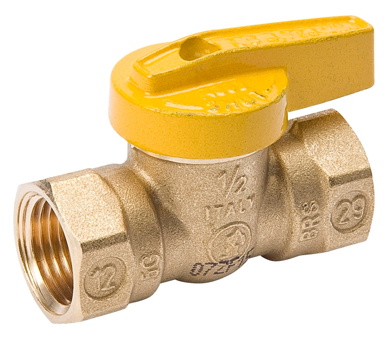 B & K ProLine Series 110-523HC Gas Ball Valve, 1/2 in Connection, FPT, 200 psi Pressure, Manual Actuator, Brass Body