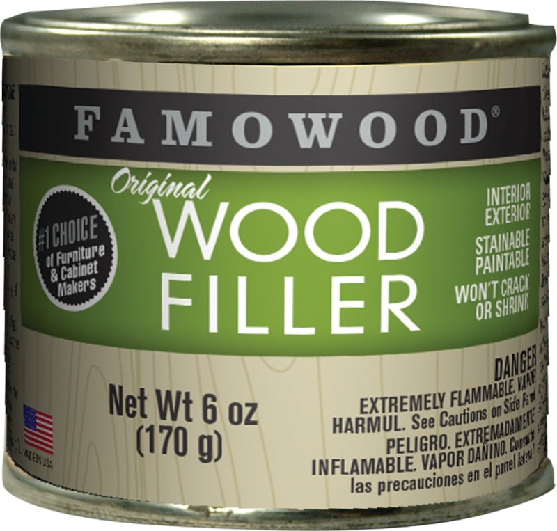 Famowood 36141144 Original Wood Filler, Liquid, Paste, White, 6 oz, Can