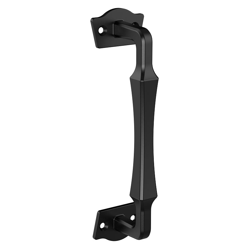 National Hardware N166-027 Rustic Modern Gate Pull, 9-7/8 in L Handle, Steel, Black