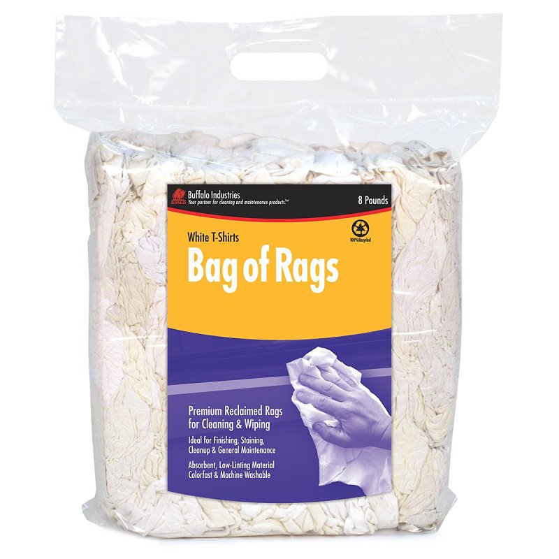 Buffalo 10526PB T-Shirt Cloth Rag, White