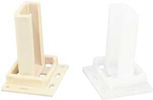 US Hardware WP-9871C Drawer Socket, Plastic, Beige/White