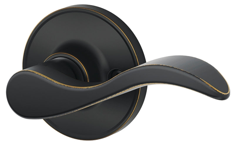 Schlage J Series J170SEV716RH Right Hand Dummy Lever, Mechanical Lock, Aged Bronze, Metal, Residential, Right Hand