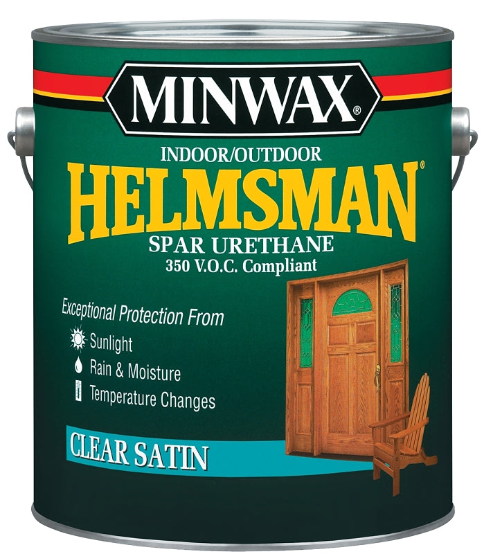 Minwax Helmsman 132200000 Spar Urethane Paint, Satin, Liquid, 1 gal, Pail