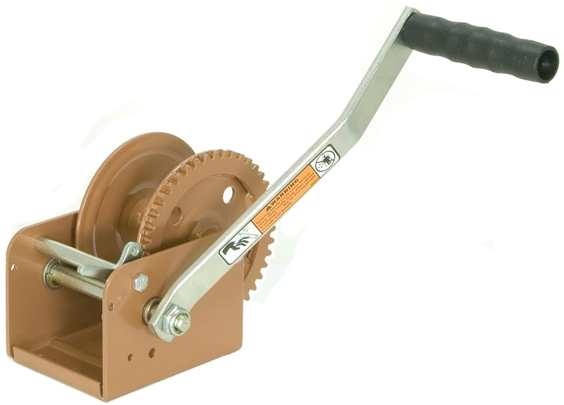 DL DL1402A Pulling Winch, 1400 lb Pull, 1/4 in Dia Wire Rope, 40 ft L Wire Rope, 4.40:1 Gear Ratio